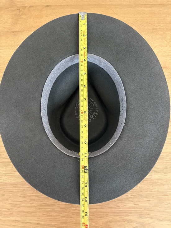 Yellow 108 Dylan Fedora Unisex 100% Wool Hat Water Resistant Size Large